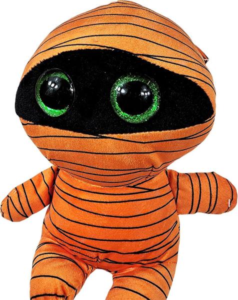 Mumia De Pelúcia Sentada Halloween 22cms - Laranja - Tuka Toy Imagem de Mumia De Pelúcia Sentada Halloween 22cms - Laranja