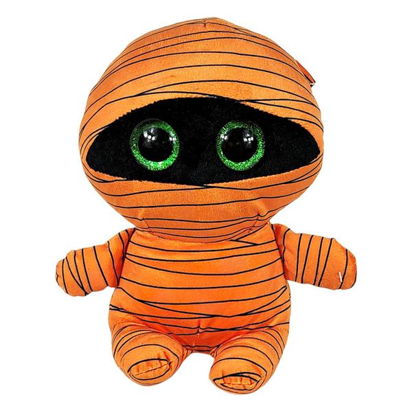 Mumia De Pelúcia Sentada Halloween 22cms - Laranja - Tuka Toy Imagem de Mumia De Pelúcia Sentada Halloween 22cms - Laranja