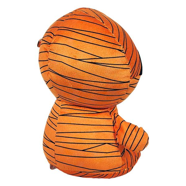 Mumia De Pelúcia Sentada Halloween 22cms - Laranja - Tuka Toy Imagem de Mumia De Pelúcia Sentada Halloween 22cms - Laranja