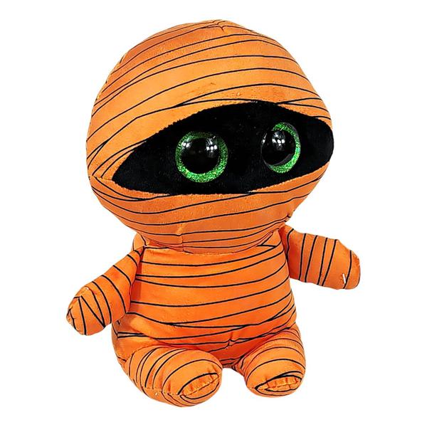 Mumia De Pelúcia Sentada Halloween 22cms - Laranja - Tuka Toy Imagem de Mumia De Pelúcia Sentada Halloween 22cms - Laranja