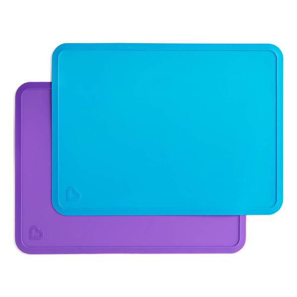 Imagem de Munchkin Placemats de silicone para crianças, 2 Pack, Azul / Roxo