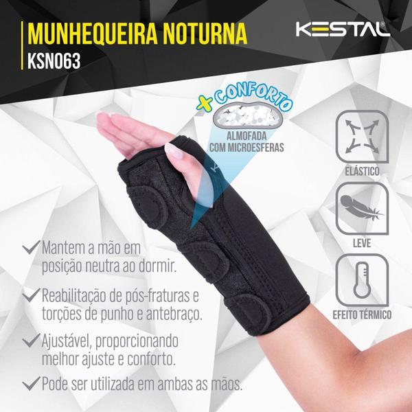 Munhequeira Ajustável Noturna - Kestal Imagem de Munhequeira Ajustável Noturna - Kestal