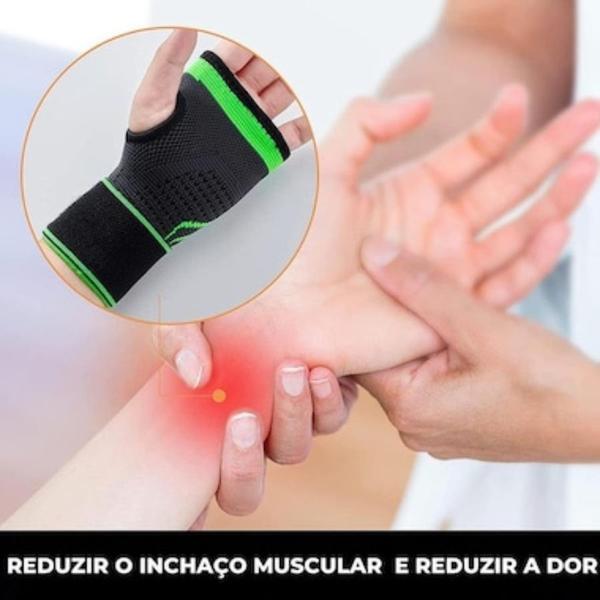 Imagem de Munhequeira Ortopédica Tendinite Proteção Articulação Punho Para Dores Compreensão Academia Treino Exercício Funcional