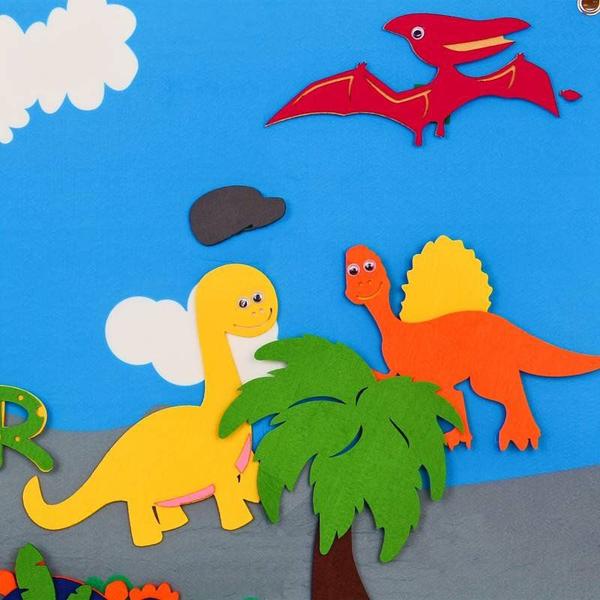 Imagem de Mural Criativo Montessori Dinossauro Estímulo Educacional