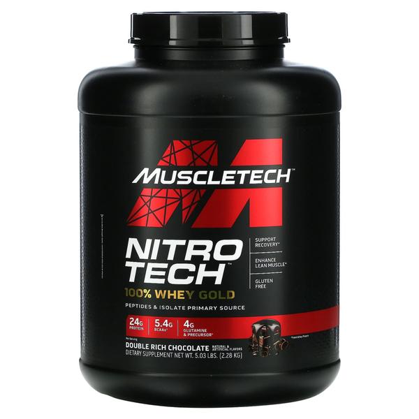 Imagem de Muscletech, Nitro Tech 100% Whey Gold, Double Rich Chocolate, (2.28 kg)