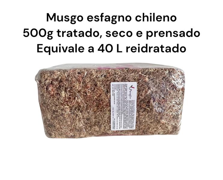 Imagem de Musgo esfagno importado Chile - 500 G - equivale a 40 L reidratado