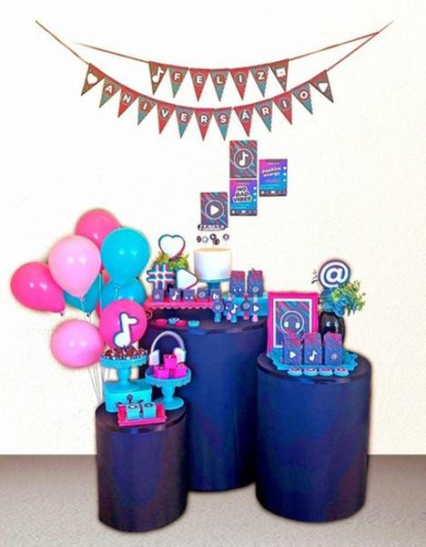 Imagem de Music Move Tik Tok - Kit De Festa Decoração Só Um Bolinho - Junco