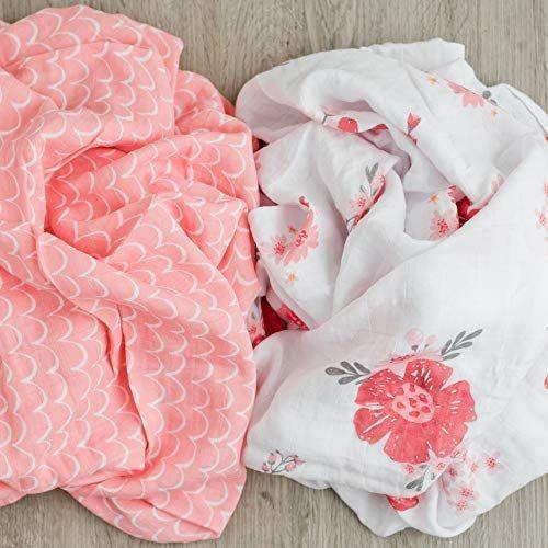 Imagem de Muslin Swaddle Baby Blankets 2-Pack Softest Bamboo Baby Blanket por Graced Soft Luxuries (Margaridas de Verão)