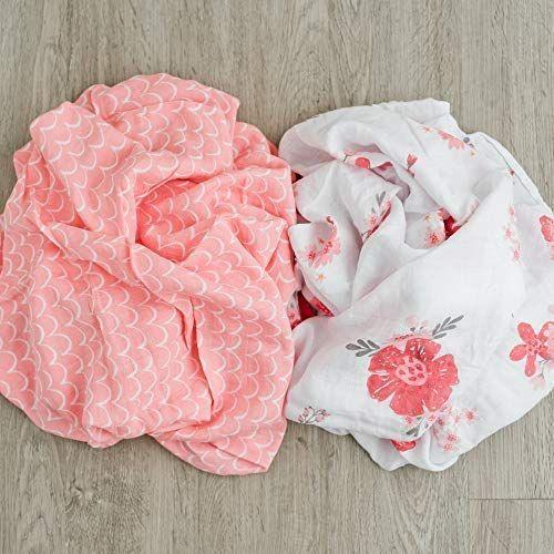 Imagem de Muslin Swaddle Baby Blankets 2-Pack Softest Bamboo Baby Blanket por Graced Soft Luxuries (Margaridas de Verão)