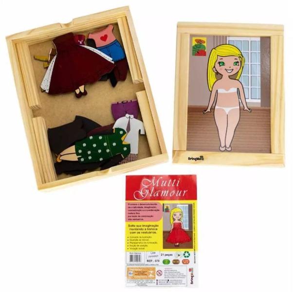 Imagem de Mutti Glamour Troca De Roupa - Brinquedo Educativo Magnético