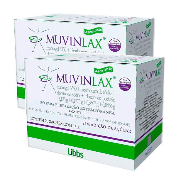 Imagem de Muvinlax com 20 Envelopes  Kit com duas unidades