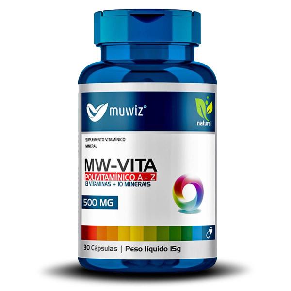 Imagem de MW-Vita Muwiz 60 cápsulas 500mg Suplemento Polivitamínico A-Z (c/ 13 Vitaminas + 10 Minerais)