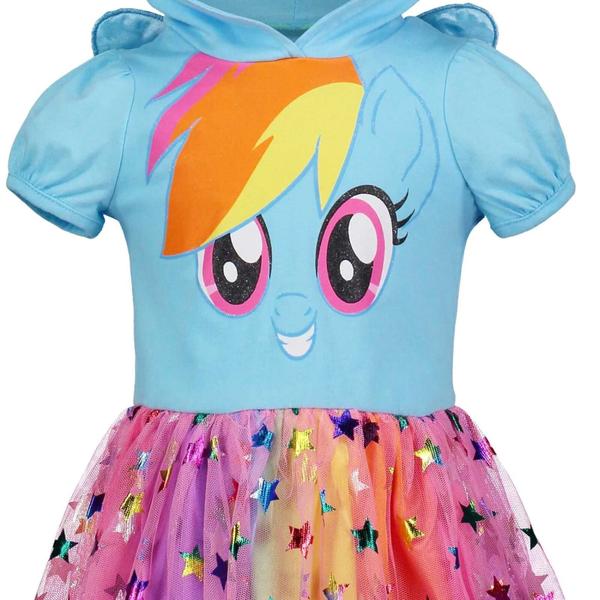 Imagem de My Little Pony Baby Girls Hooded Costume Short Sleeve Dress Azul 18-24 Meses