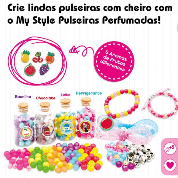 Imagem de My Style Pulseiras Perfumadas +400 Miçangas Artesanato Multikids - BR1119