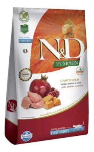 Imagem de N&d Pumpkin Gatos Adultos Castrados Sabor Frango  Romã 7,5kg