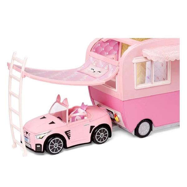 Imagem de Na! Na! Na! Surprise Kitty Cat Camper Playset Trailer Rosa 575672 - MGA