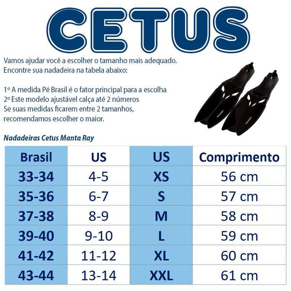 Imagem de Nadadeira de Mergulho Cetus Manta Ray