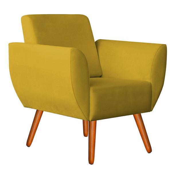 Imagem de Namoradeira + 2 Poltronas Jolly Suede Amarelo - Navega Móveis