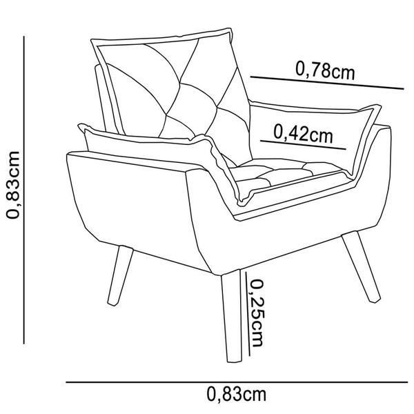 Imagem de Namoradeira + 2 Poltronas Opala Suede Amarelo - Navega Móveis