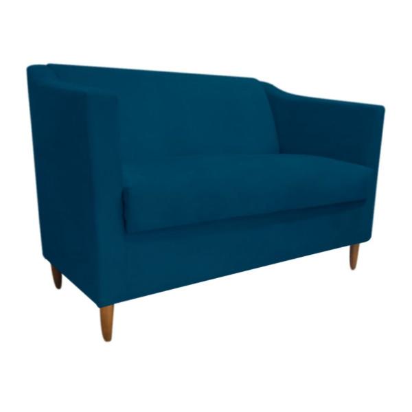 Imagem de Namoradeira Átila Decorativa  2 Lugares Suede Azul Royal