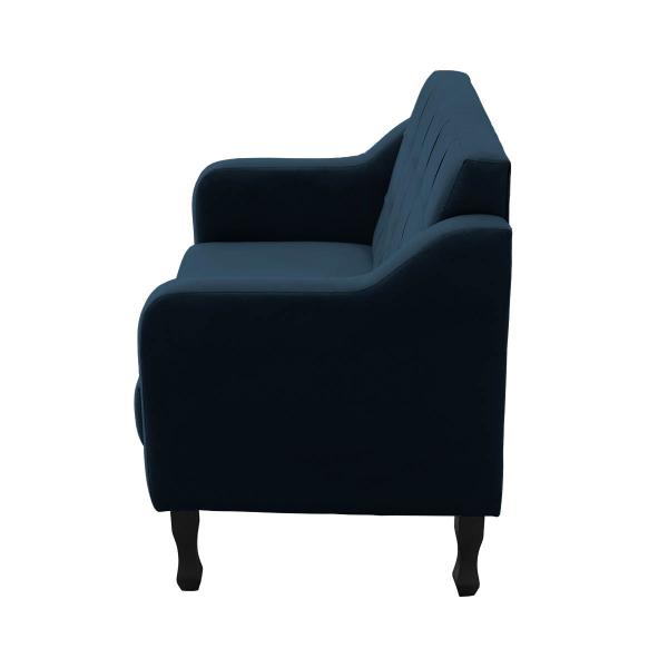 Imagem de Namoradeira Bella Decorativa 2 Lugares Suede Azul Marinho