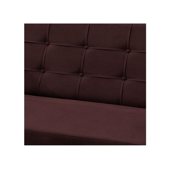 Imagem de Namoradeira Bella Decorativa 2 Lugares Suede Bordo