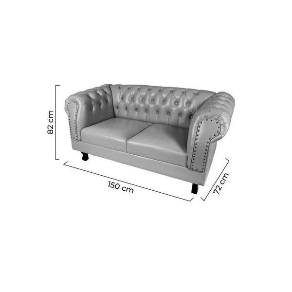 Imagem de Namoradeira Chesterfield Capitonê Duque Corano Preto / Decoração, Recepção, moveis, barbearia, salão, escritorio