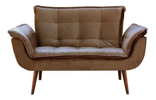 Imagem de Namoradeira Chesterfield Luxo Opala Suede Chocolate