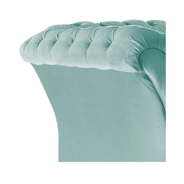 Imagem de Namoradeira Chesterfield Sofia Suede Azul Tiffany - ADJ Decor