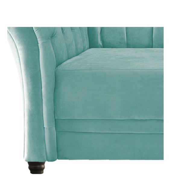 Imagem de Namoradeira Chesterfield Sofia Suede Azul Tiffany - Doce Sonho Móveis