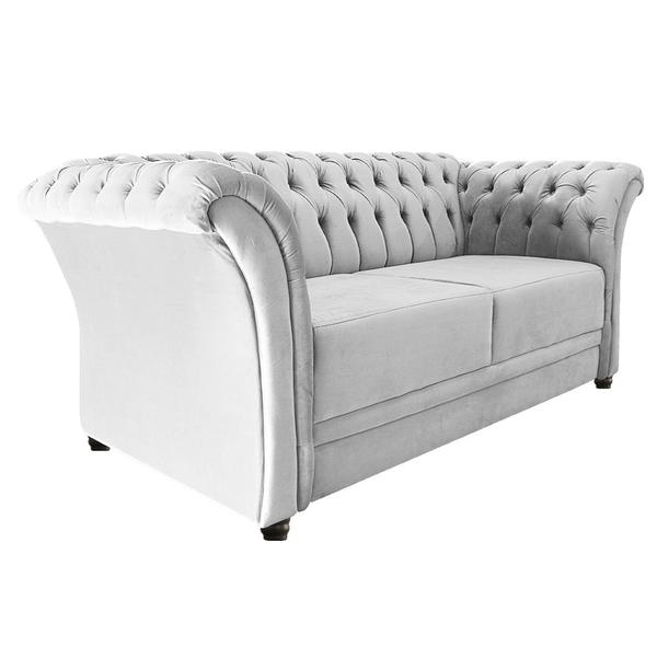 Imagem de Namoradeira Chesterfield Sofia Suede Branco - Amarena Móveis