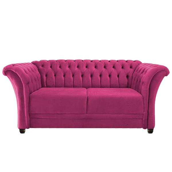 Imagem de Namoradeira Chesterfield Sofia Suede Pink - ADJ Decor