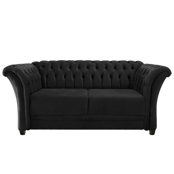 Imagem de Namoradeira Chesterfield Sofia Suede Preto - ADJ Decor