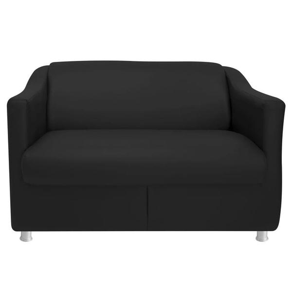 Imagem de Namoradeira Decorativa Bia 2 Lugares Suede Preto