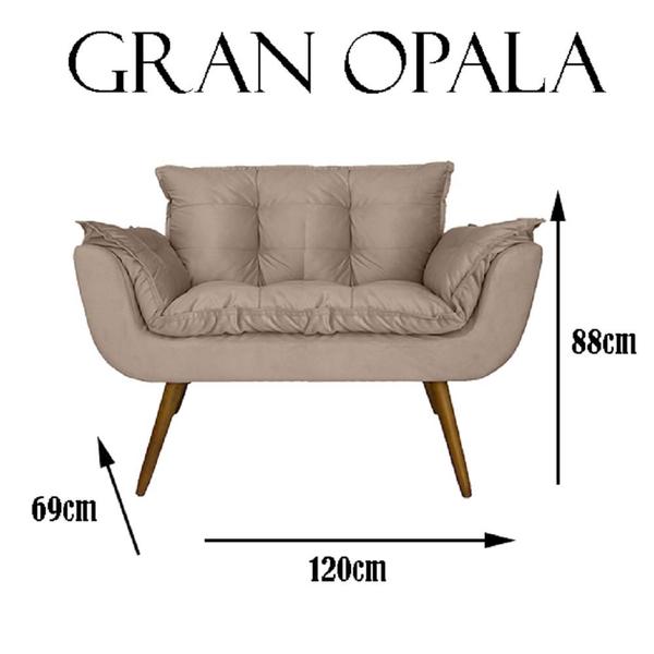 Imagem de Namoradeira Decorativa Estofada Para Consultório Opala Suede Preto - DL Decor