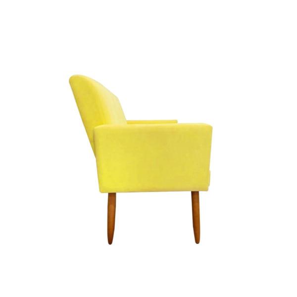 Imagem de Namoradeira Decorativa Malibu 2 Lugares Suede Amarelo