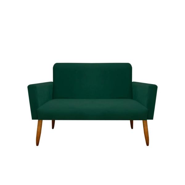 Imagem de Namoradeira Decorativa Malibu 2 Lugares Suede Verde Militar