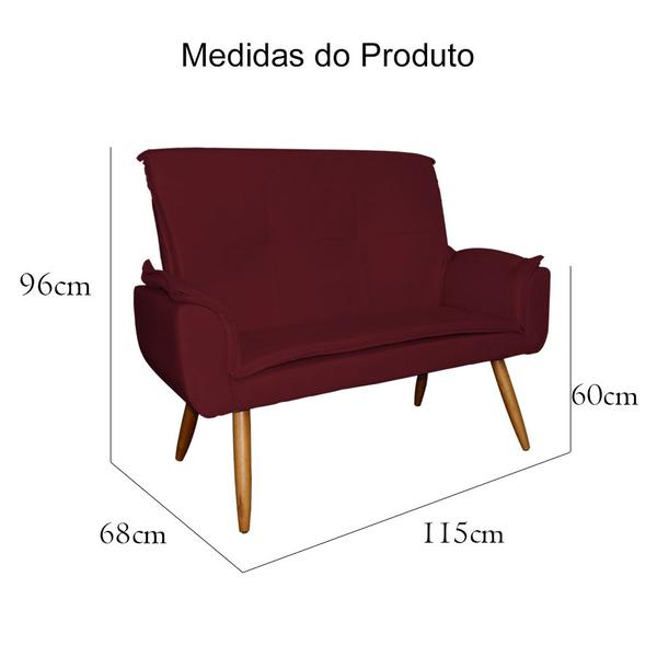 Imagem de Namoradeira Emília Suede - MALTA DECOR