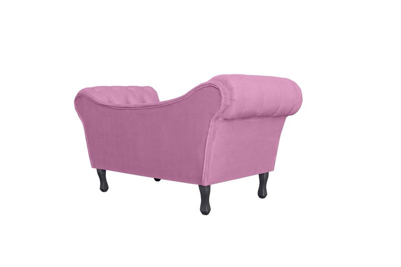 Imagem de Namoradeira Estofada Para Salão de Beleza Dubai Suede Rosa - LM DECOR