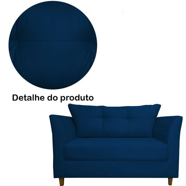 Imagem de Namoradeira Isis Veludo Azul Marinho - Montanaris Decor