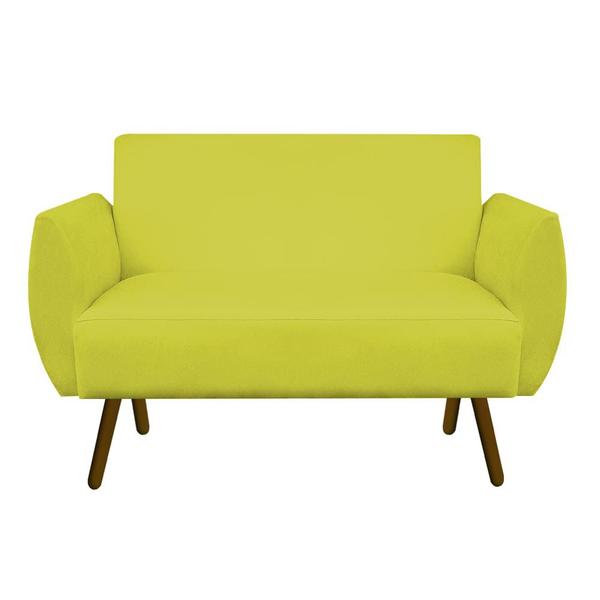 Imagem de Namoradeira Kelly Pés Palito Suede Amarelo - D'Classe Decor