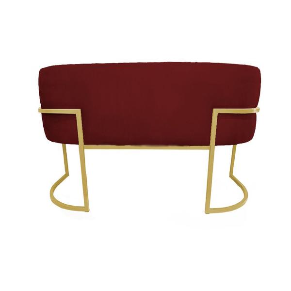 Imagem de Namoradeira Luana Suede Bordo - Vallisa Decor