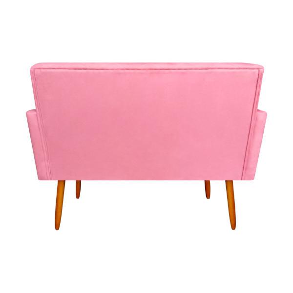 Imagem de Namoradeira Maitê Decorativa 2 Lugares Suede Rosa