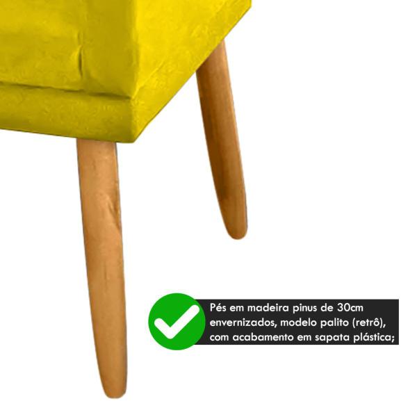 Imagem de Namoradeira Nina Decorativa 2 Lugares Suede Amarelo