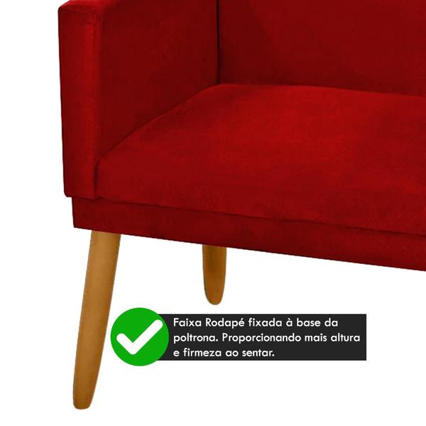 Imagem de Namoradeira Nina Decorativa 2 Lugares Suede Marsala