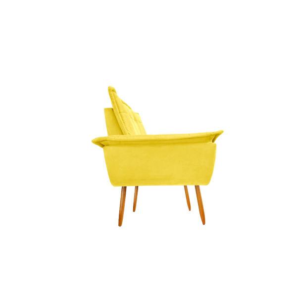 Imagem de Namoradeira Opala Decorativa 2 Lugares Suede Amarelo