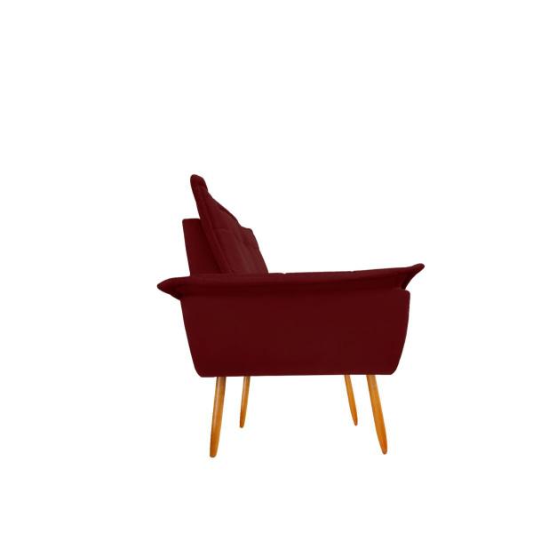 Imagem de Namoradeira Opala Decorativa 2 Lugares Suede Marsala