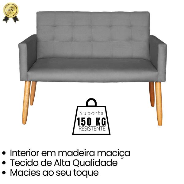 Imagem de Namoradeira para Manicure Sala de Estar Decorativa Cadeira Estofada Resistente Escritório Recepção