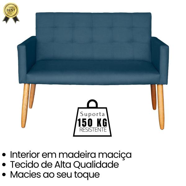 Imagem de Namoradeira para Recepção Sala de Estar Decorativa Cadeira Estofada Resistente Escritório Manicure