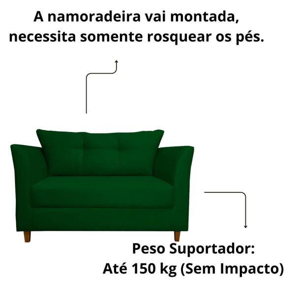 Imagem de Namoradeira  Poltrona Recepção Sala  Escritório Isis Suede